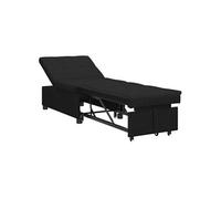 Canape dangle droit convertible grace 1 places en tissu noir