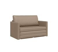 Canape dangle droit convertible haba trading b.v. Cappuccino 3 places en simili-cuir naturel