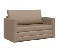 Canape dangle droit convertible haba trading b.v. Cappuccino 3 places en simili-cuir naturel marron