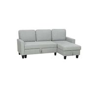 Canape dangle droit convertible max 3 places en Lin lin avec coffre