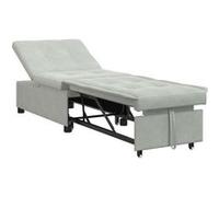 Canape dangle droit convertible vidaxl allier 1 places en velours grisclair gris