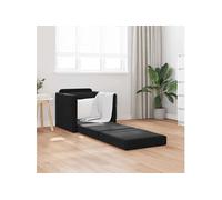 vidaXL Sofa Lit 2-en-1 Noir 74x77x81 cm Velours