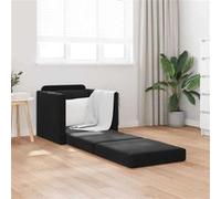 vidaXL Sofa Lit 2-en-1 Noir 74x77x81 cm Velours