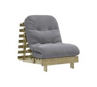 vidaXL Canapé-lit futon en bois Dossier réglable 70x206x11 cm pin imprégné Matelas en mousse Naturel