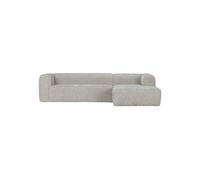 Canapé d'angle droit en tissu beige Bean