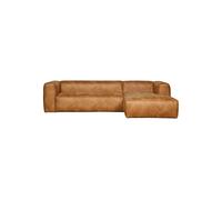 Canapé d'angle droit en tissu marron, 3 places, fixe, assise H46 cm, profondeur d'assise 66 cm - Woood, Bean - 305x175x73 cm