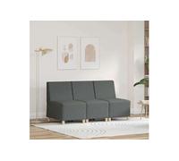 Canape dangle droit fixe ALLURE 3 places en tissu gris