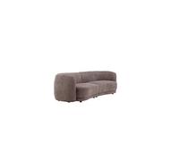 Canape dangle droit fixe Cielo 3.5 places en tissu noir