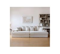 Canape dangle droit fixe GENERIQUE cardiff 4 places en velours cotele beige