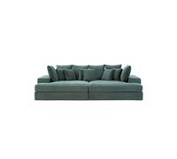Canape dangle droit fixe GENERIQUE cardiff 4 places en velours cotele vert