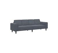 Canape dangle droit fixe GENERIQUE classique 4 places en velours gris