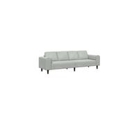 Canape dangle droit fixe GENERIQUE classique 4 places en velours grisclair