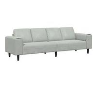 Canape dangle droit fixe GENERIQUE classique 4 places en velours grisclair Taupe