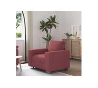 Canape dangle droit fixe GENERIQUE moment 1 places en tissu bordeau