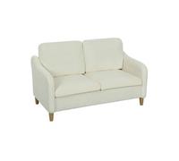 Canape dangle droit fixe grace 2 places en tissu bouclette naturel