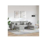 Canape dangle droit fixe haba trading b.v. ALLURE 4 places en tissu gris