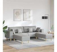 Canape dangle droit fixe haba trading b.v. ALLURE 4 places en tissu gris gris