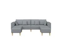 Canape dangle droit fixe haba trading b.v. ALLURE 4 places en tissu grisclair
