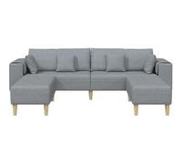 Canape dangle droit fixe haba trading b.v. ALLURE 4 places en tissu grisclair gris