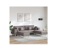 Canape dangle droit fixe haba trading b.v. ALLURE 4 places en tissu taupe