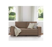 Canape dangle droit fixe haba trading b.v. Cappuccino 3 places en cuir marron
