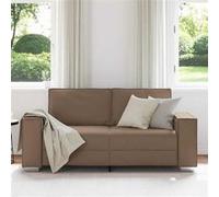 Canape dangle droit fixe haba trading b.v. Cappuccino 3 places en cuir marron marron