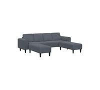 Canape dangle droit fixe haba trading b.v. classique 4 places en velours gris