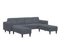 Canape dangle droit fixe haba trading b.v. classique 4 places en velours gris gris
