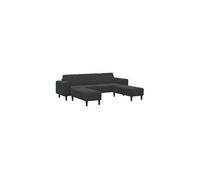 Canape dangle droit fixe haba trading b.v. classique 4 places en velours noir