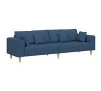 Canape dangle droit fixe haba trading b.v. grace 4 places en tissu bleu bleu