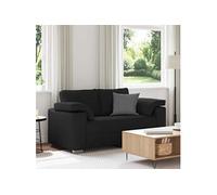 vidaXL Canapé Loveseat Noir 120 cm Tissu
