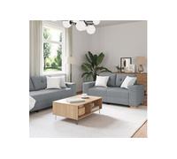 vidaXL Canapé 3 pcs Gris Clair Tissu en Lin mélangé, Canapé élégant pour Salon, Ensemble Moderne en Lin, Meubles Pratiques pour Votre Appartement