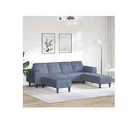 Canape dangle droit fixe haba trading b.v. moment 4 places en velours cotele bleu