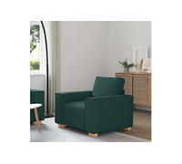vidaXL Canapé Fauteuil Vert Foncé 60 cm Tissu