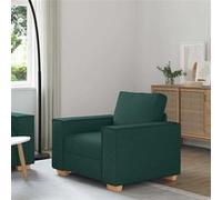 vidaXL Canapé Fauteuil Vert Foncé 60 cm Tissu