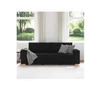 vidaXL Canapé 3 places 180 cm Tissu Noir