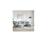 Canape dangle droit fixe haba trading b.v. stable 4 places en velours grisclair