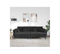 Canape dangle droit fixe haba trading b.v. stable 4 places en velours noir