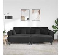 Canape dangle droit fixe haba trading b.v. stable 4 places en velours noir noir