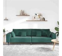 Canape dangle droit fixe haba trading b.v. stable 4 places en velours vert vert