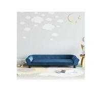 vidaXL Canapé pour enfants 100x50x26 cm velours bleu