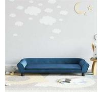 vidaXL Canapé pour enfants 100x50x26 cm velours bleu