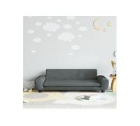 vidaXL Canapé pour enfants Gris foncé Velours 100x54x33 cm