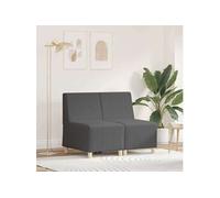 vidaXL Sofa Chiar 2 pcs Gris foncé 55 x 74 x 82 cm