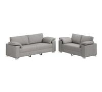Canape dangle droit fixe haba trading b.v. venlo 3 places en tissu gris gris