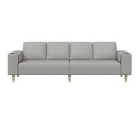 Canape dangle droit fixe haba trading b.v. venlo 4 places en tissu gris gris