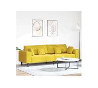 Canape dangle droit fixe haba trading b.v. venlo 4 places en velours jaune