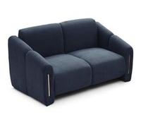 Canape dangle droit fixe menzzo CHARMER 2 places en velours cotele bleufonce Bleu G