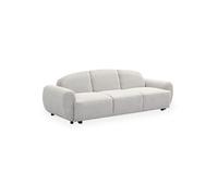 Canape dangle droit fixe menzzo oliver 3 places en tissu gris