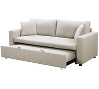 Canape dangle droit fixe menzzo Saphir 3 places en tissu beige